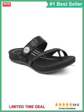 Faux Leather Slide Sandals Memory Foam Arch Support Orthopedic Adjustable